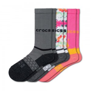 Crocs Adult Crew 3 Pack Women Socks Multicolor | OVPJKI475