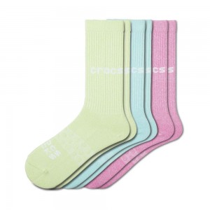 Crocs Adult Twisted Yarn Crew Solid 3New Zealand -Pack Men Socks Multicolor | HMIAVJ380