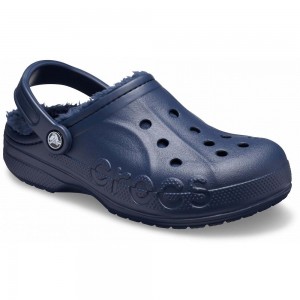 Crocs Baya Lined Men Clogs Navy | MWJYHC960