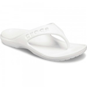 Crocs Baya Men Flip Flops White | XQSGCB549