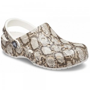 Crocs Baya Seasonal Printed Men Clogs Brown | XGSABE790