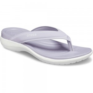 Crocs Capri V Sporty Women Flip Flops Purple | YXQDWT416