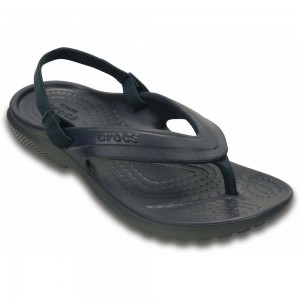 Crocs Classic Flip Kids' Clogs Black | QCAHTR184