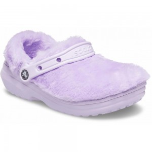 Crocs Classic Fur Sure Men Clogs Purple | ZIWBJD632