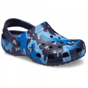 Crocs Classic Kids' Clogs Navy / Multicolor | TMREDS398