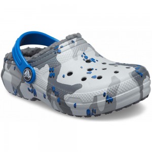 Crocs Classic Lined Kids' Clogs Grey | EJAIGM056