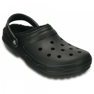 Crocs Classic Lined Men Clogs Black | FEVTZY597