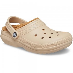 Crocs Classic Lined Men Clogs Brown | CEHMSX345
