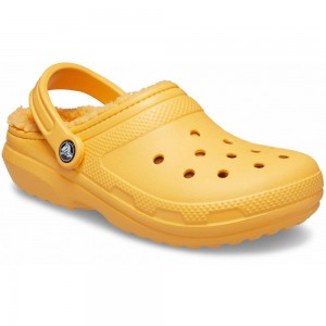 Crocs Classic Lined Men Clogs Gold | OQJMCI452
