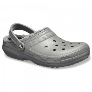 Crocs Classic Lined Men Clogs Silver | NCBZKH613