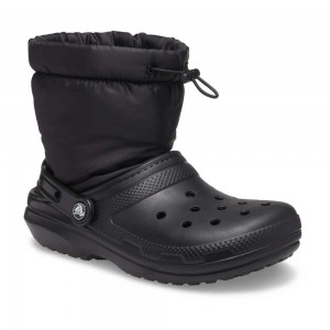 Crocs Classic Lined Neo Puff Men Boots Black | ROFMDB690