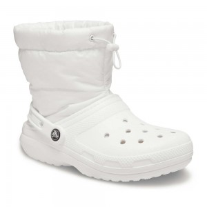 Crocs Classic Lined Neo Puff Men Boots White | JAMTNG829