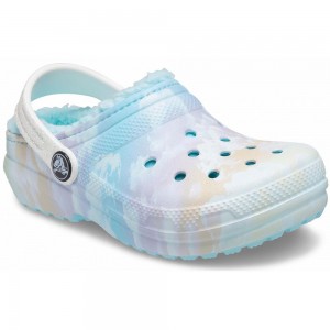 Crocs Classic Lined Out of This World Kids' Clogs White / Multicolor | USMYIW702