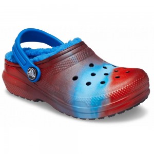 Crocs Classic Lined Out of This World Kids' Clogs Blue / Multicolor | GEXADV436