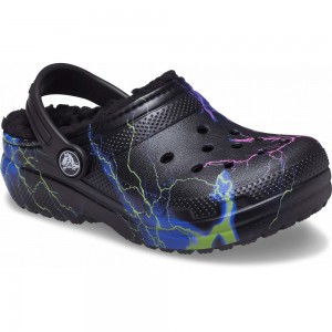 Crocs Classic Lined Out of This World Kids' Clogs Black | YAZOUM263