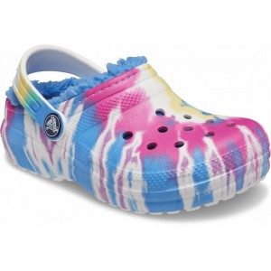 Crocs Classic Lined TieNew Zealand -Dye Graphic Kids' Clogs Multicolor | BSMLUI376