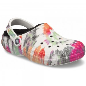 Crocs Classic Lined TieNew Zealand -Dye Men Clogs Pink / Multicolor | YAKVRE065