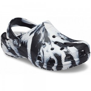 Crocs Classic Marbled Kids' Clogs Black | SLFWGD728