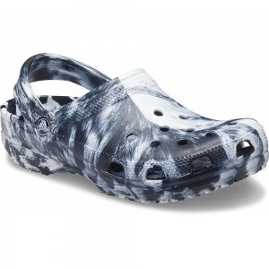 Crocs Classic Marbled Men Clogs Black | IKMQGR346