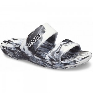 Crocs Classic Marbled Men Sandals Black | BEJMYN183