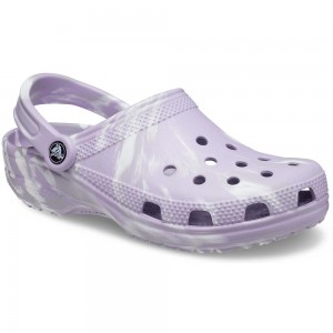 Crocs Classic Marbled Women Clogs Purple | OYWCZH268