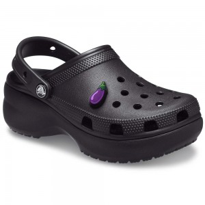 Crocs Classic Platform Women Clogs Black | CVMWQZ162