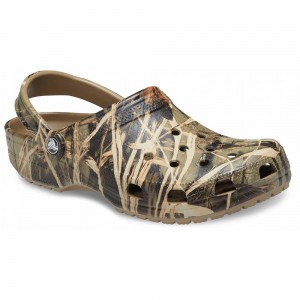 Crocs Classic Realtree V2 Men Clogs Olive | SBIDJO640