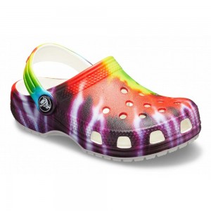 Crocs Classic TieNew Zealand -Dye Graphic Kids' Clogs Multicolor | SNUMDR382
