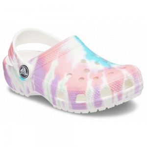 Crocs Classic TieNew Zealand -Dye Graphic Kids' Clogs Multicolor / White | VRJTNE204