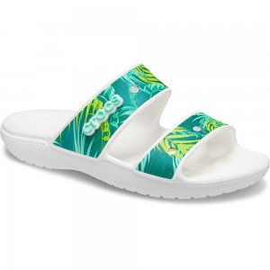 Crocs Classic Tropical Men Sandals White | JVYPEF615