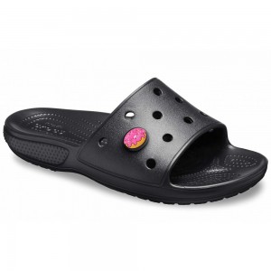 Crocs Classic Women Slides Black | VWYXQM259