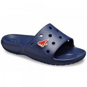 Crocs Classic Women Slides Navy | JNMHKA013