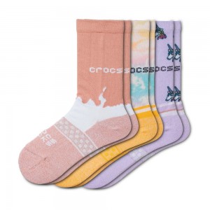 Crocs Crew 3New Zealand -Pack Kids' Socks Multicolor | OWEZXI157