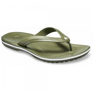 Crocs Crocband™ Men Flip Flops Olive | TRYHFD374