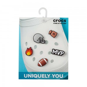 Crocs Football Star 5 Pack Men Jibbitz Charms | PEMBSQ041