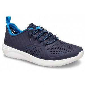 Crocs LiteRide™ Pacer Kids' Sneakers Navy / White | DESHYV274