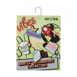 Crocs Miami Wanderlust Collection 5 Pack Men Jibbitz Charms | PWONQV471
