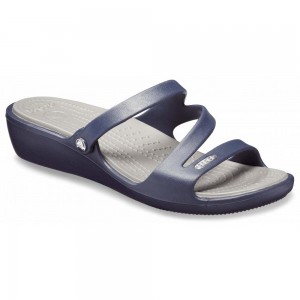 Crocs Patricia Women Slides Navy | RQPLGH364