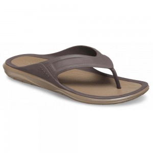 Crocs Swiftwater™ Wave Men Flip Flops Khaki | SHZWPL238