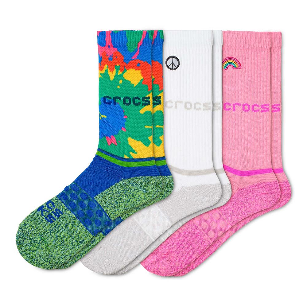 Crocs Adult Crew Graphic 3New Zealand -Pack Men Socks Multicolor | ESAPWH132
