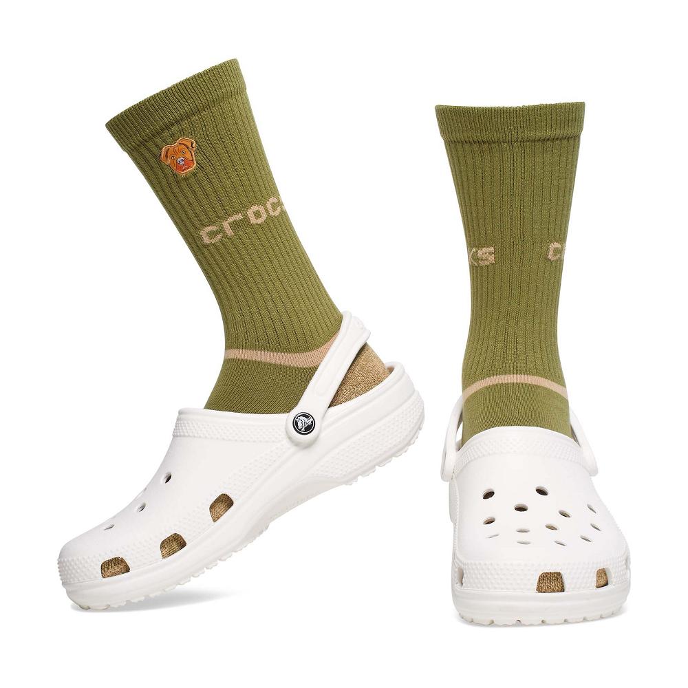 Crocs Adult Crew Graphic 3New Zealand -Pack Men Socks Multicolor | QVBNKO237