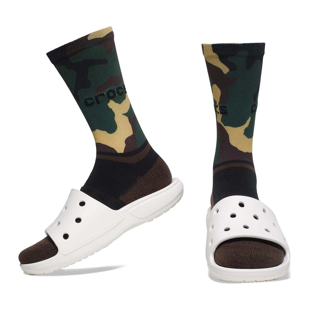 Crocs Adult Crew Graphic 3New Zealand -Pack Men Socks Multicolor | QVBNKO237