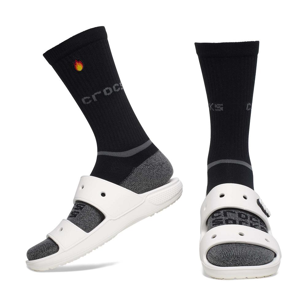 Crocs Adult Crew Graphic 3New Zealand -Pack Men Socks Multicolor | QVBNKO237