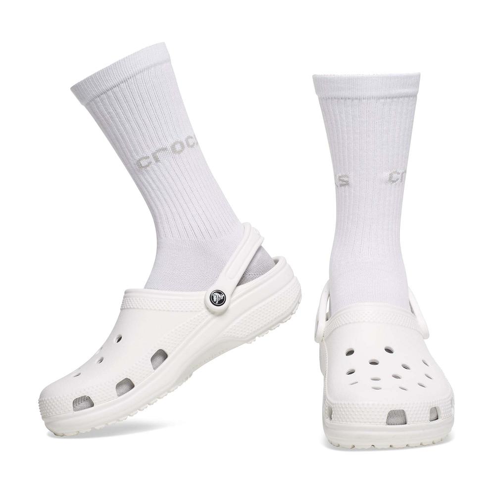 Crocs Adult Crew Solid 3New Zealand -Pack Women Socks Black | DSTMNG658