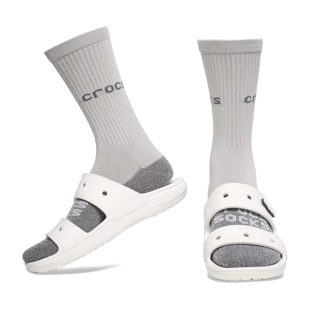 Crocs Adult Crew Solid 3New Zealand -Pack Women Socks Black | DSTMNG658