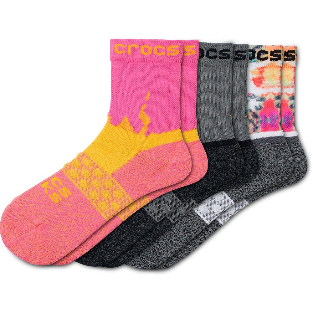 Crocs Adult Quarter 3 Pack Men Socks Multicolor | IQTCHE769