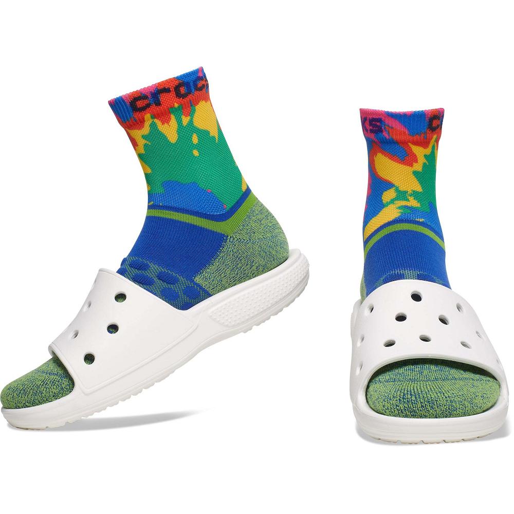 Crocs Adult Quarter Graphic 3New Zealand -Pack Women Socks Pink | OLHCPI365