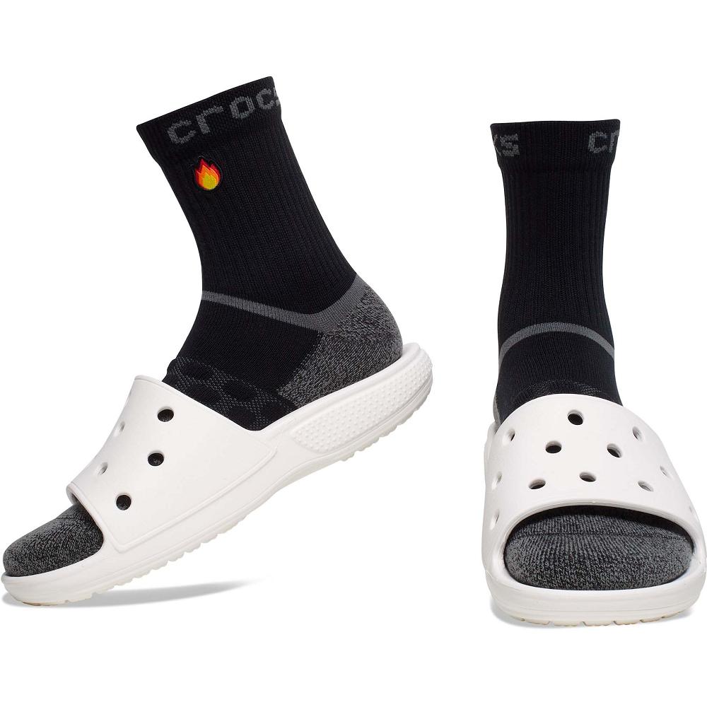 Crocs Adult Quarter Graphic 3New Zealand -Pack Women Socks Black | YWVUST435