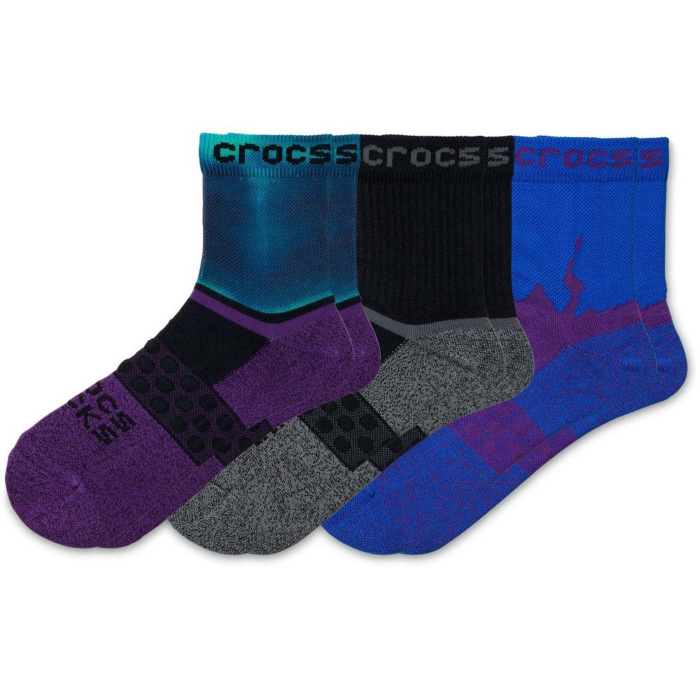Crocs Adult Quarter Out of this World 3 Pack Men Socks Multicolor | SJFDHX492