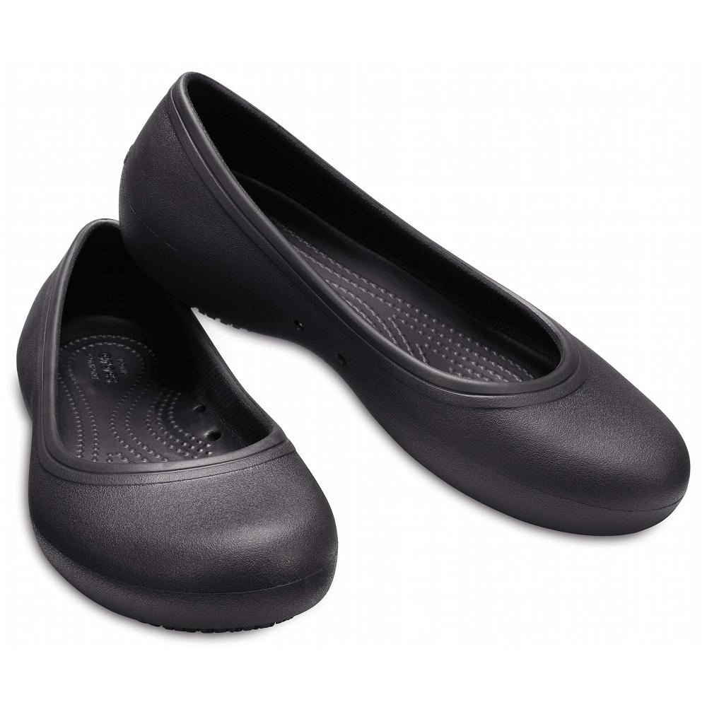 Crocs At Work™ Women Flat Shoes Black | CMZJPT326